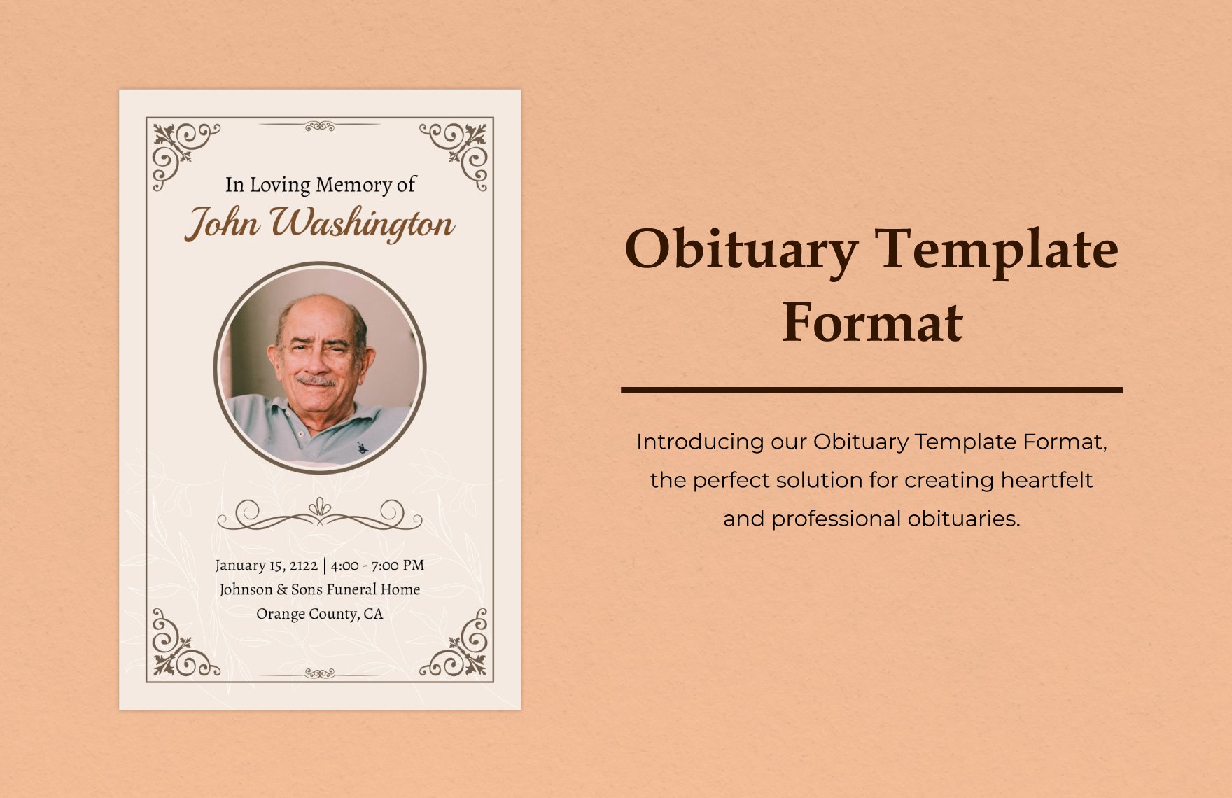 Obituary Template Format