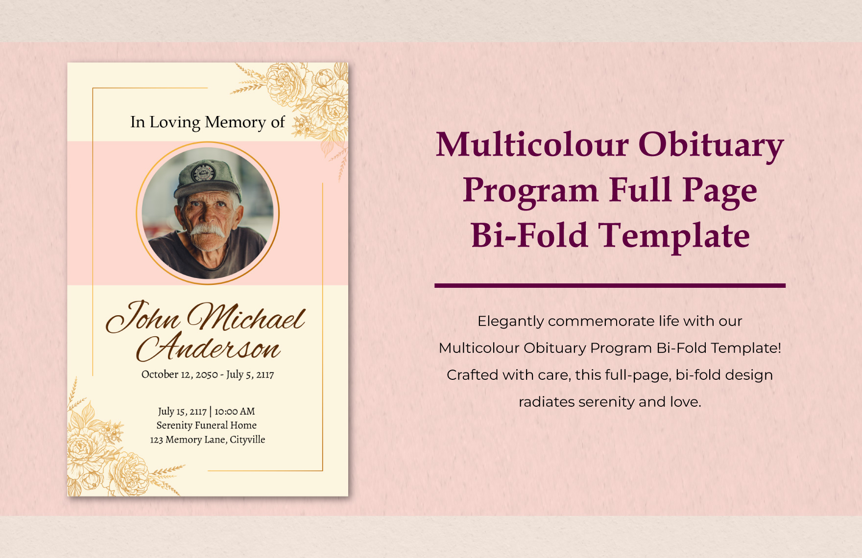 Free Obituary Card Templates Editable And Printable Free Obituary Card Templates Editable And Printable