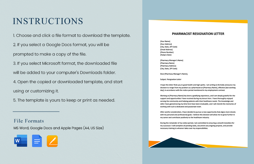 Free Pharmacist Resignation Letter - Download in Word, Google Docs ...