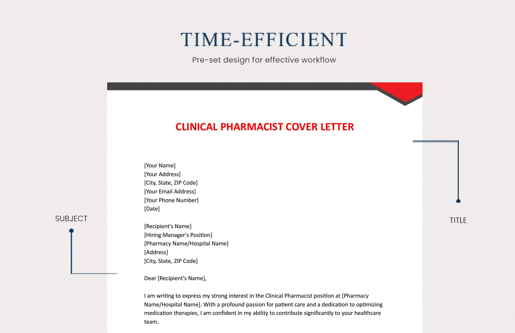 Clinical Pharmacist Cover Letter