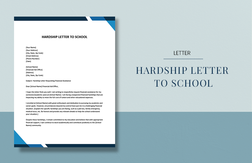 FREE Hardship Letter Template - Download in Word, Google Docs, PDF ...