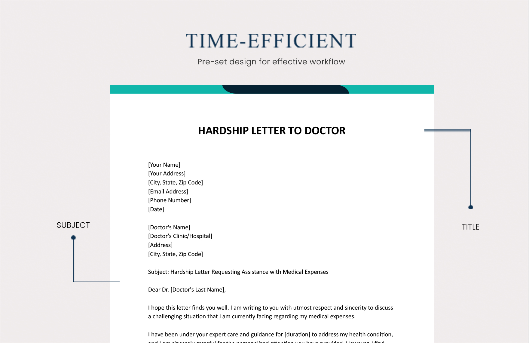 Hardship Letter To Doctor