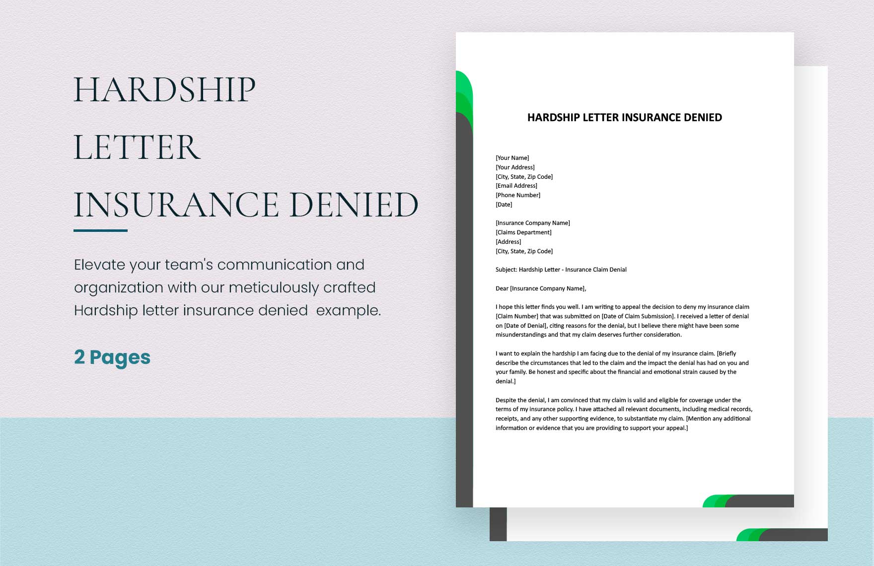 Hardship Letter Insurance Denied