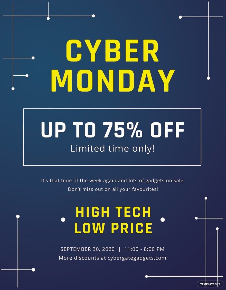 Cyber Monday Discount Flyer Template