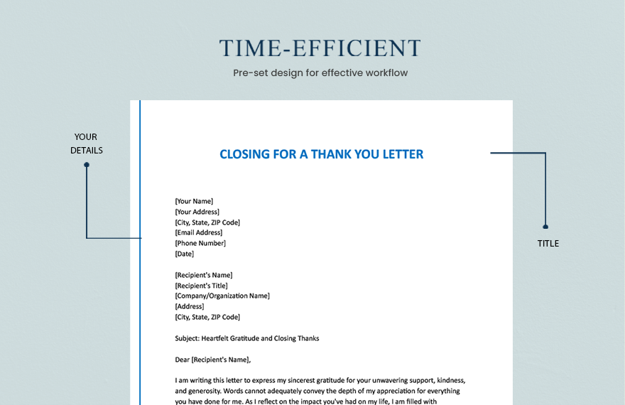 Closing For a Thank You Letter