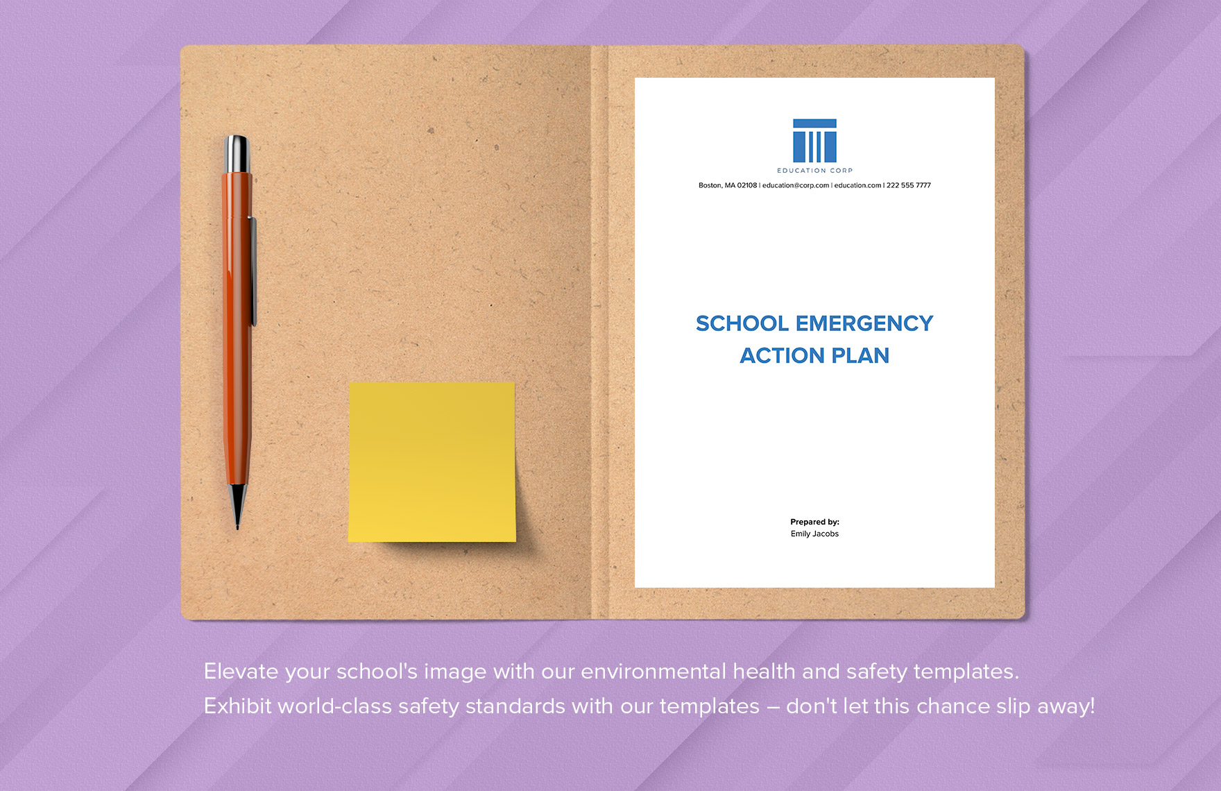 School Emergency Action Plan Template