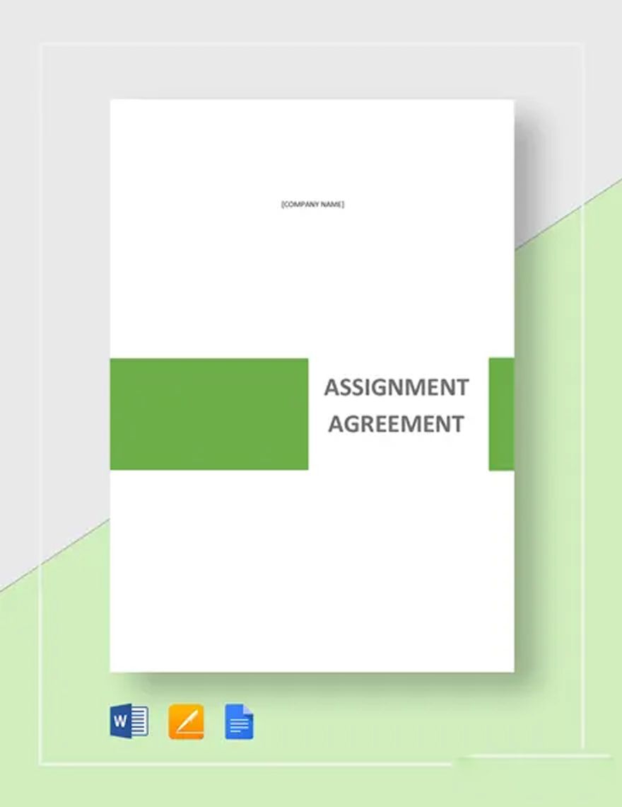 Assignment Agreement Example