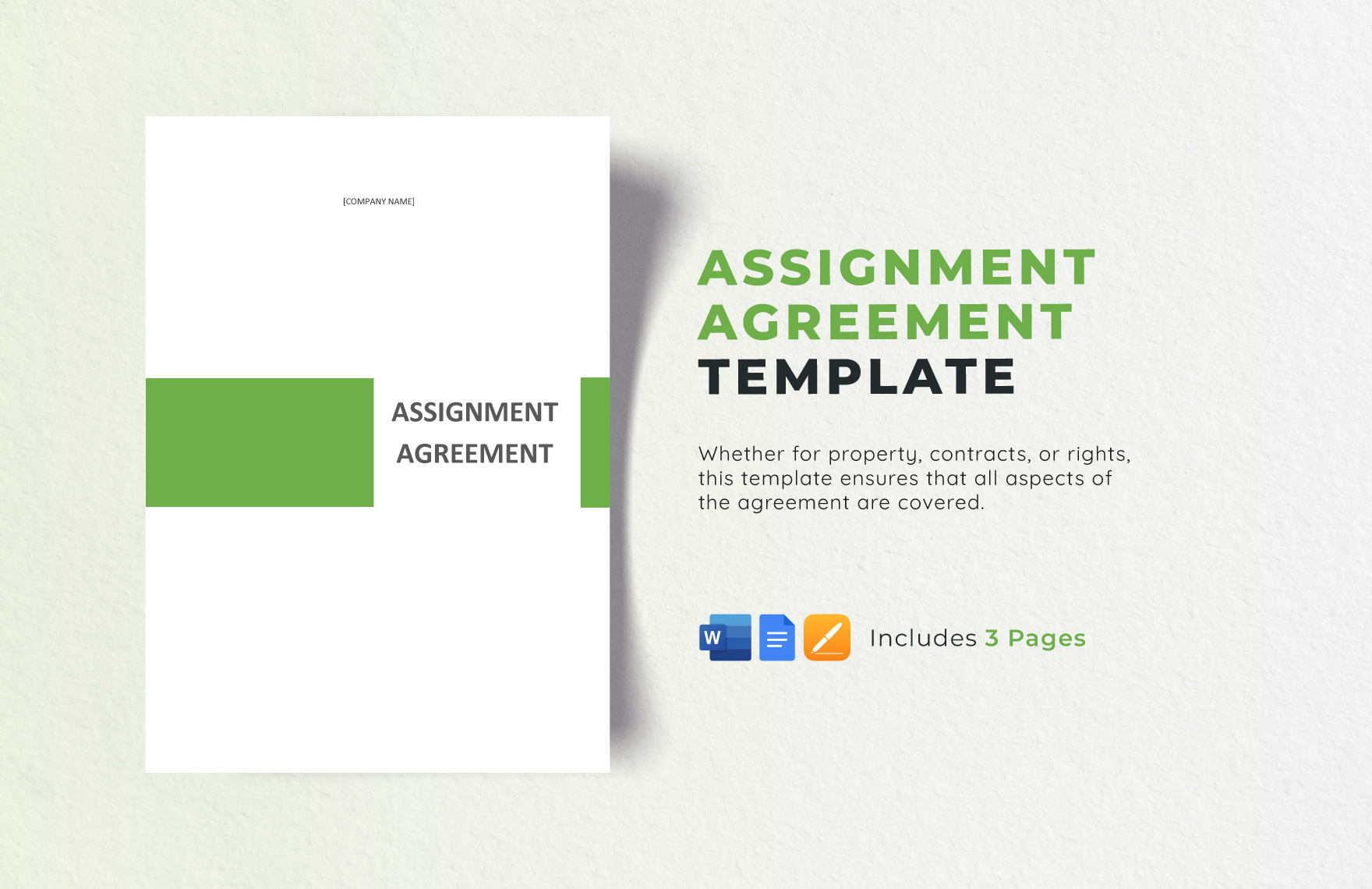 Assignment Agreement Template in Word, Google Docs, Apple Pages