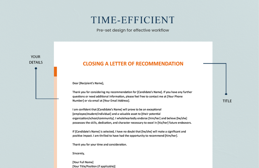 Closing a Letter of Recommendation
