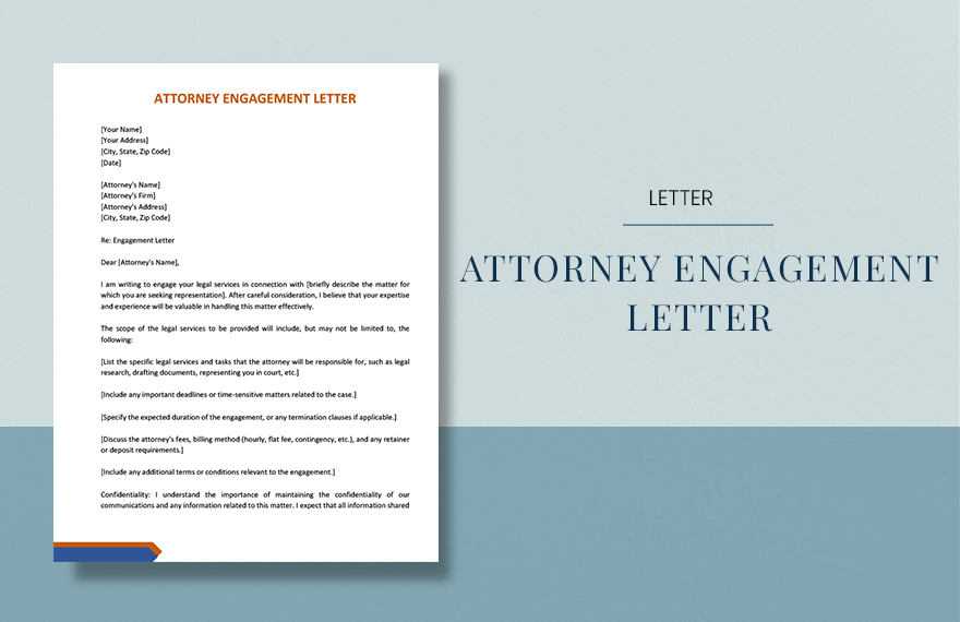 Attorney Engagement Letter in Word, Google Docs, PDF, Apple Pages