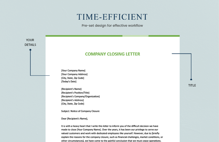 Company Closing Letter