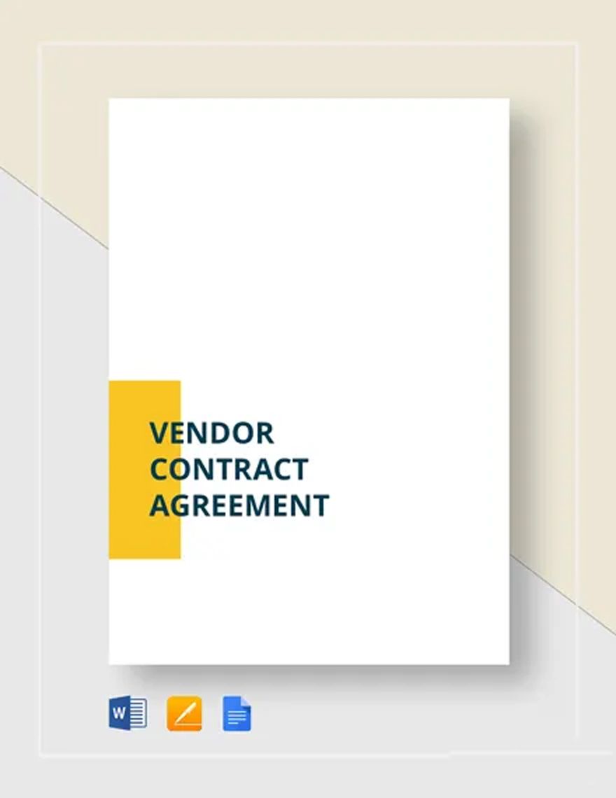 Vendor Contract Agreement Template