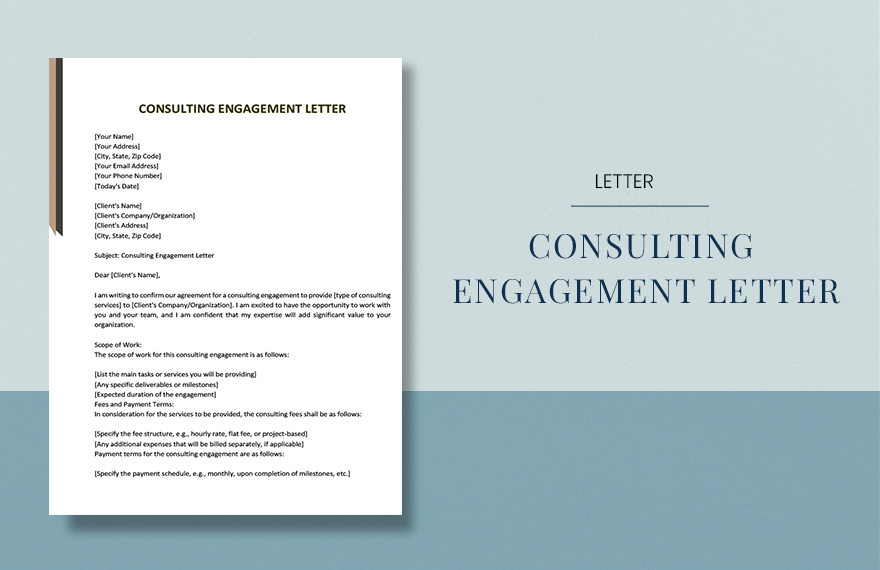 Consulting Engagement Letter in Word, Google Docs, PDF, Apple Pages