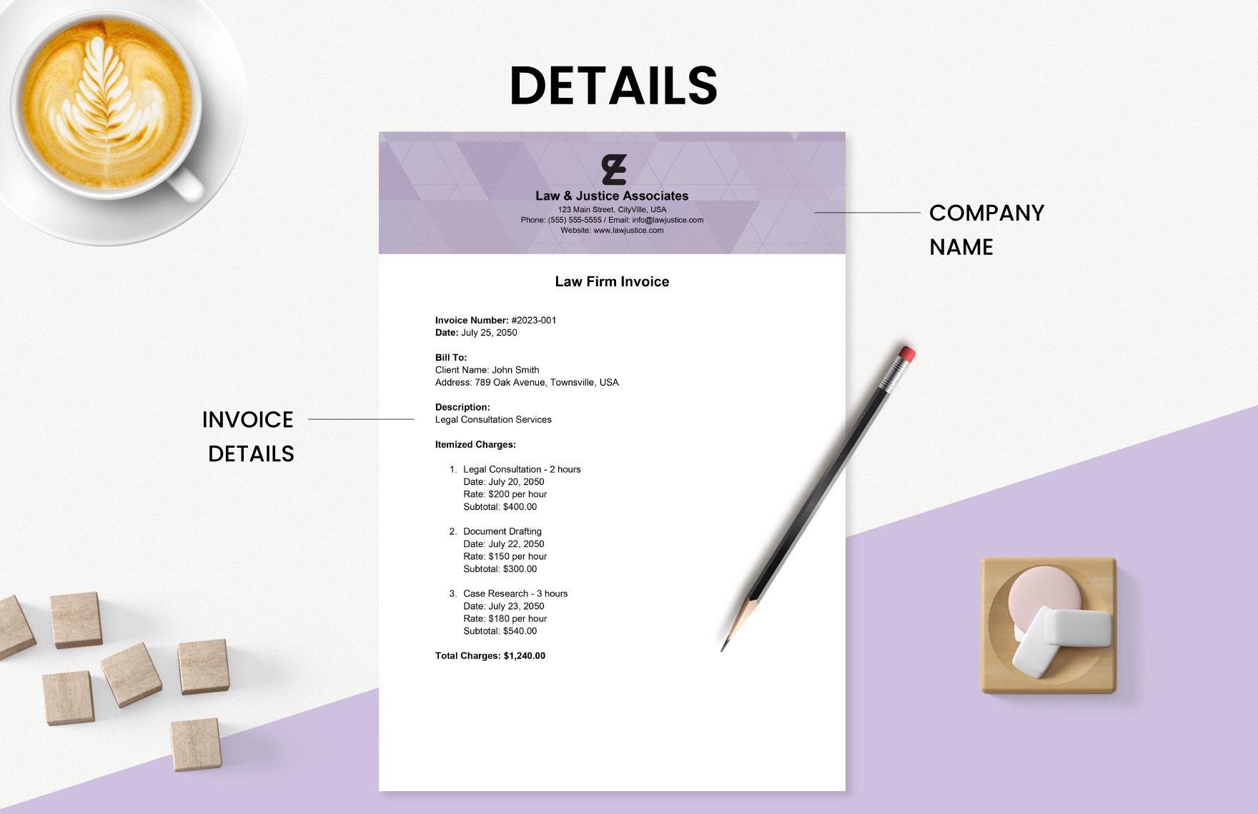 Law Firm Invoice Template