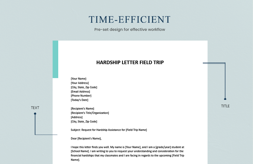 Hardship Letter Field Trip