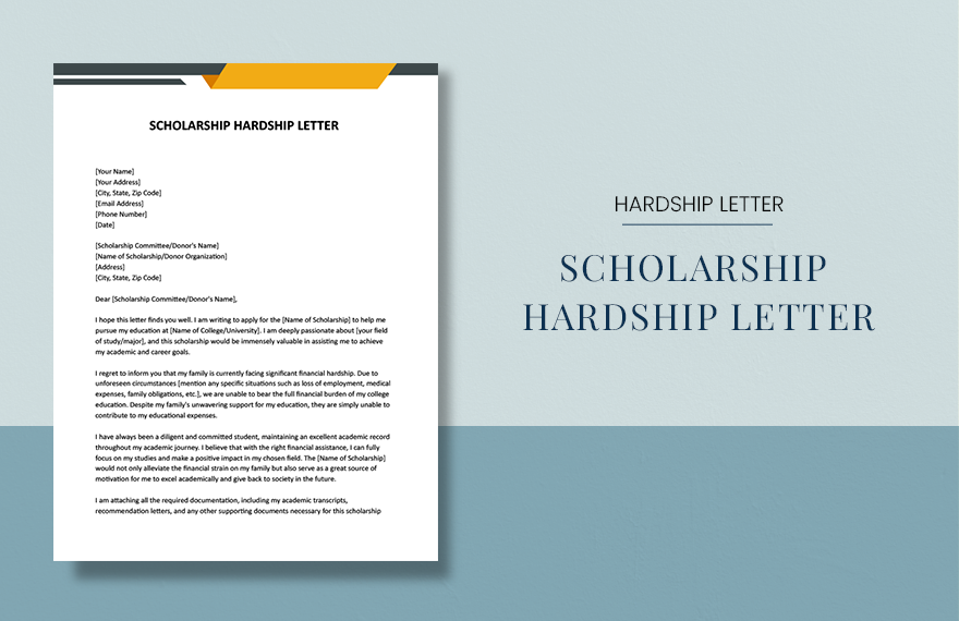 6+ Hardship Letter Templates - 6 +Free Sample, Example, Format Download