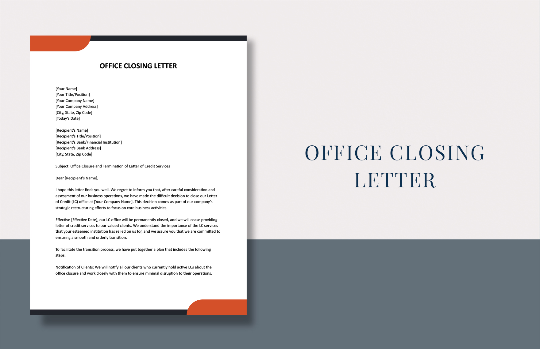 Office Closing Letter in Word, Google Docs, Pages - Download | Template.net