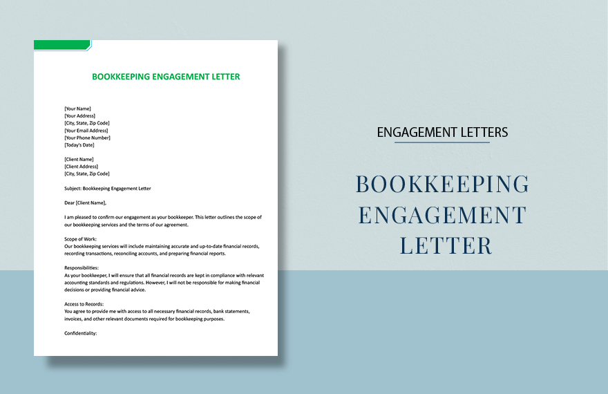 Bookkeeping Engagement Letter