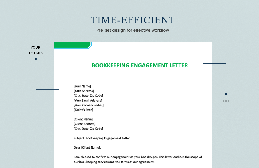 Bookkeeping Engagement Letter