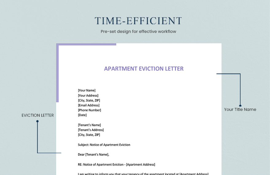 Apartment Eviction Letter