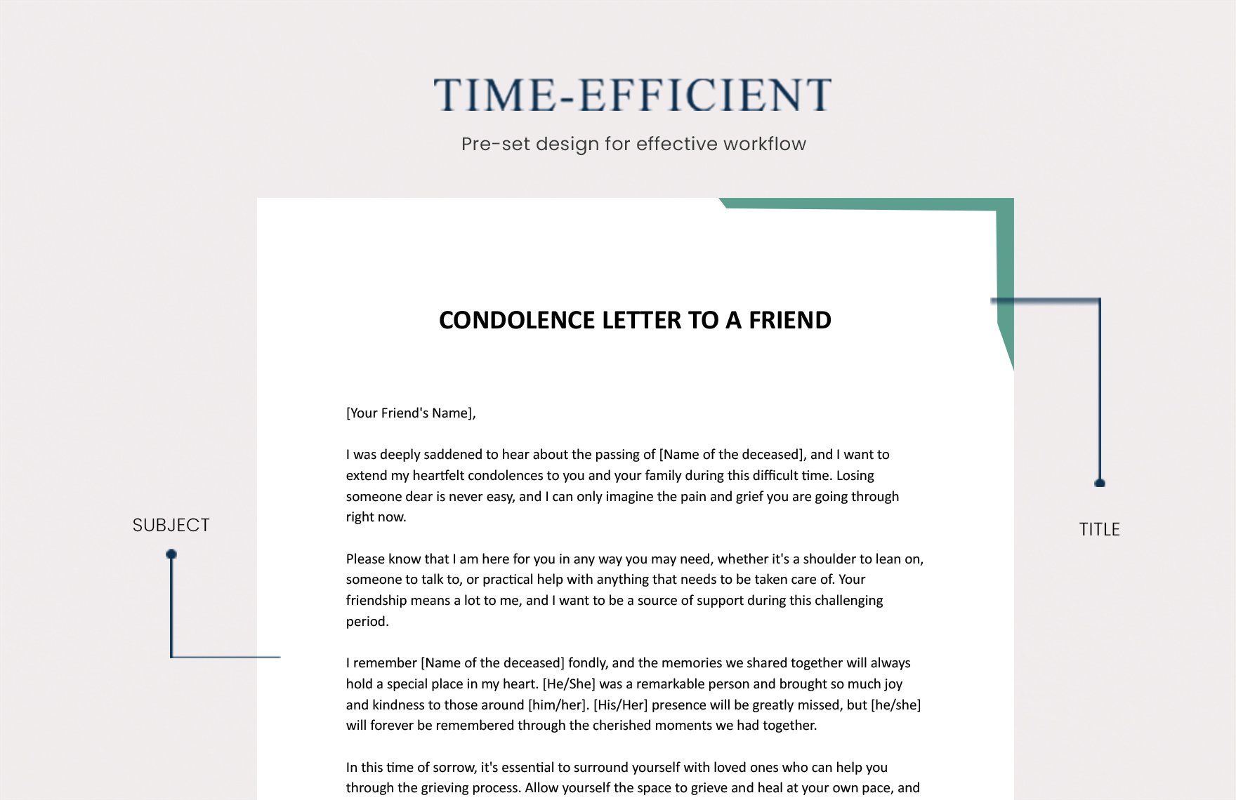 Condolence Letter To A Friend