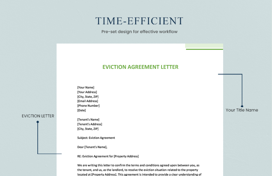 Eviction Agreement Letter