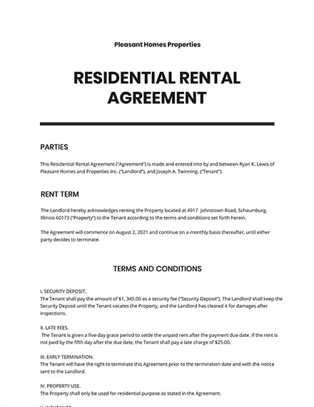 free house agreement templates in pdf templatenet