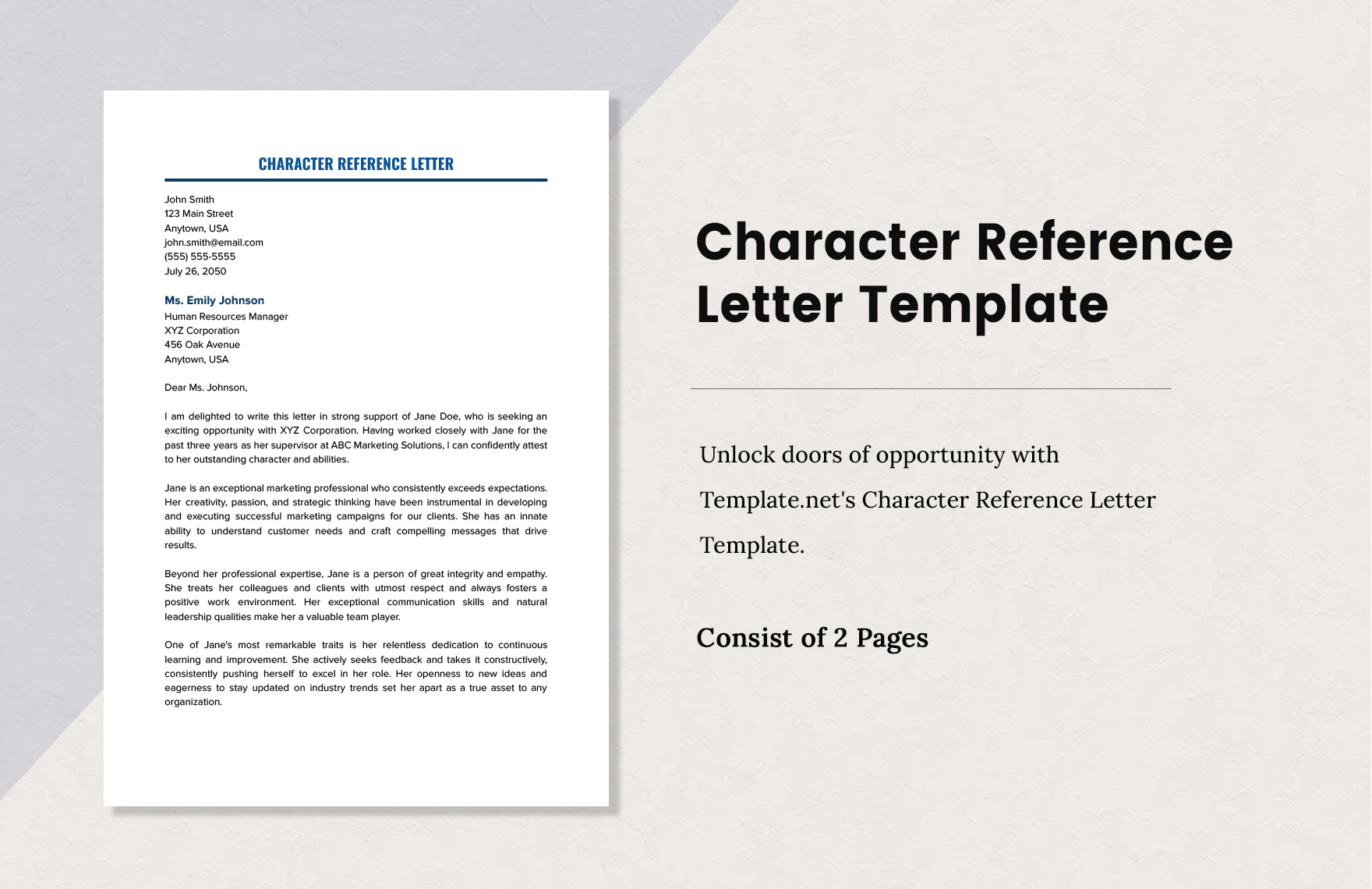 Character Reference Letter For Friend In Word Google Docs Pages 