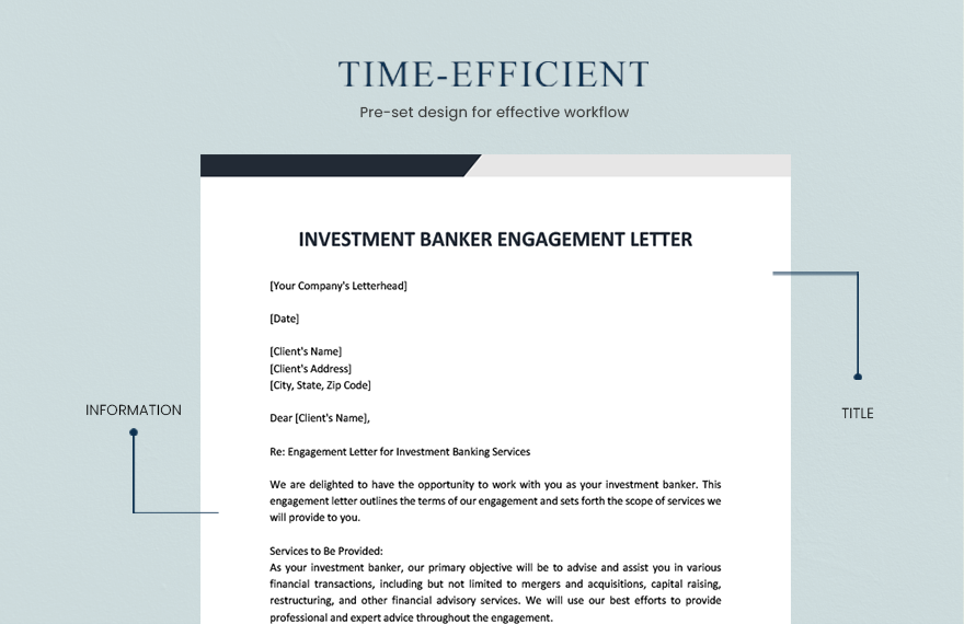 investment banker engagement letter