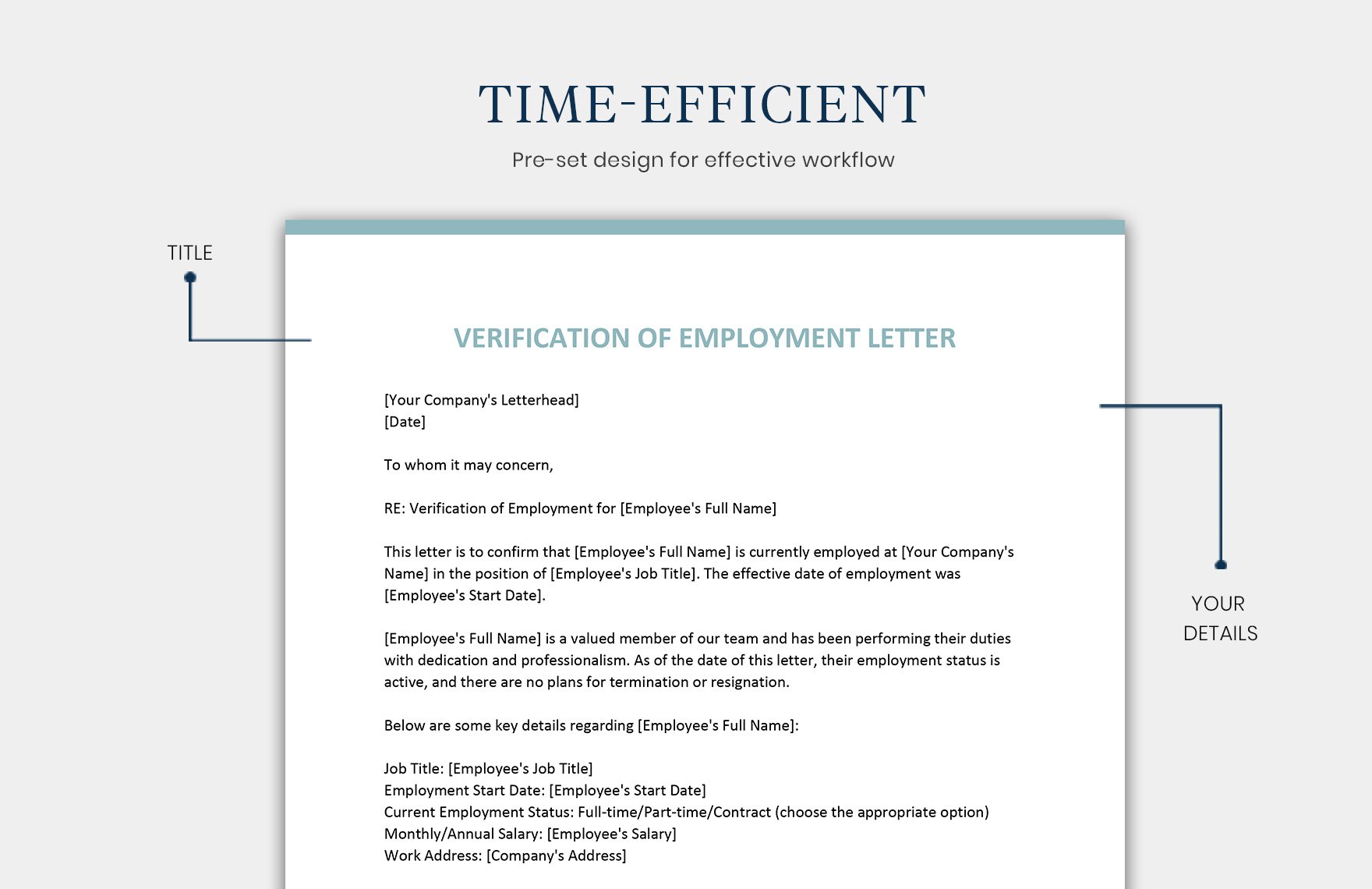 Verification of Employment Letter