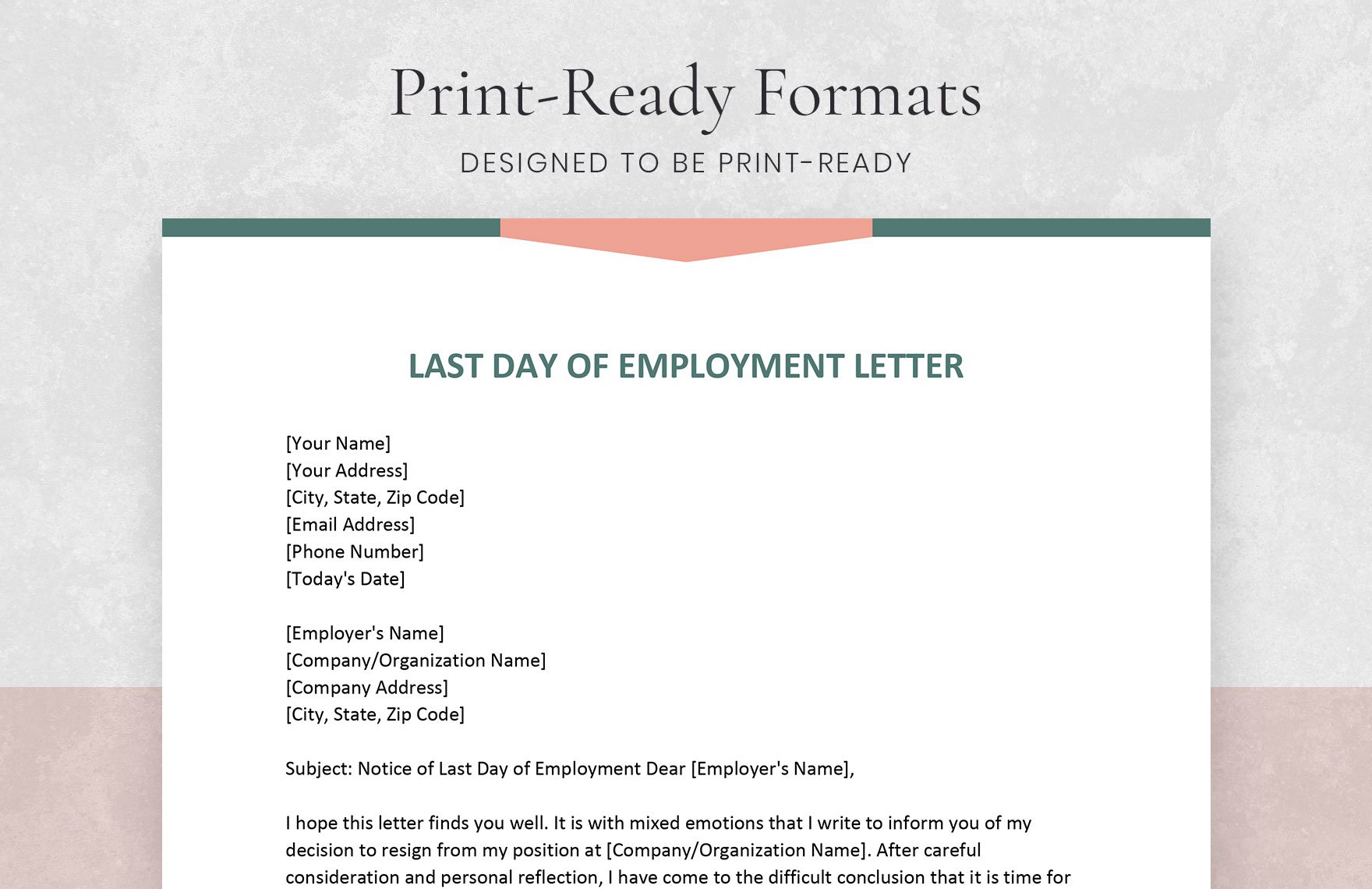 Last Day of Employment Letter