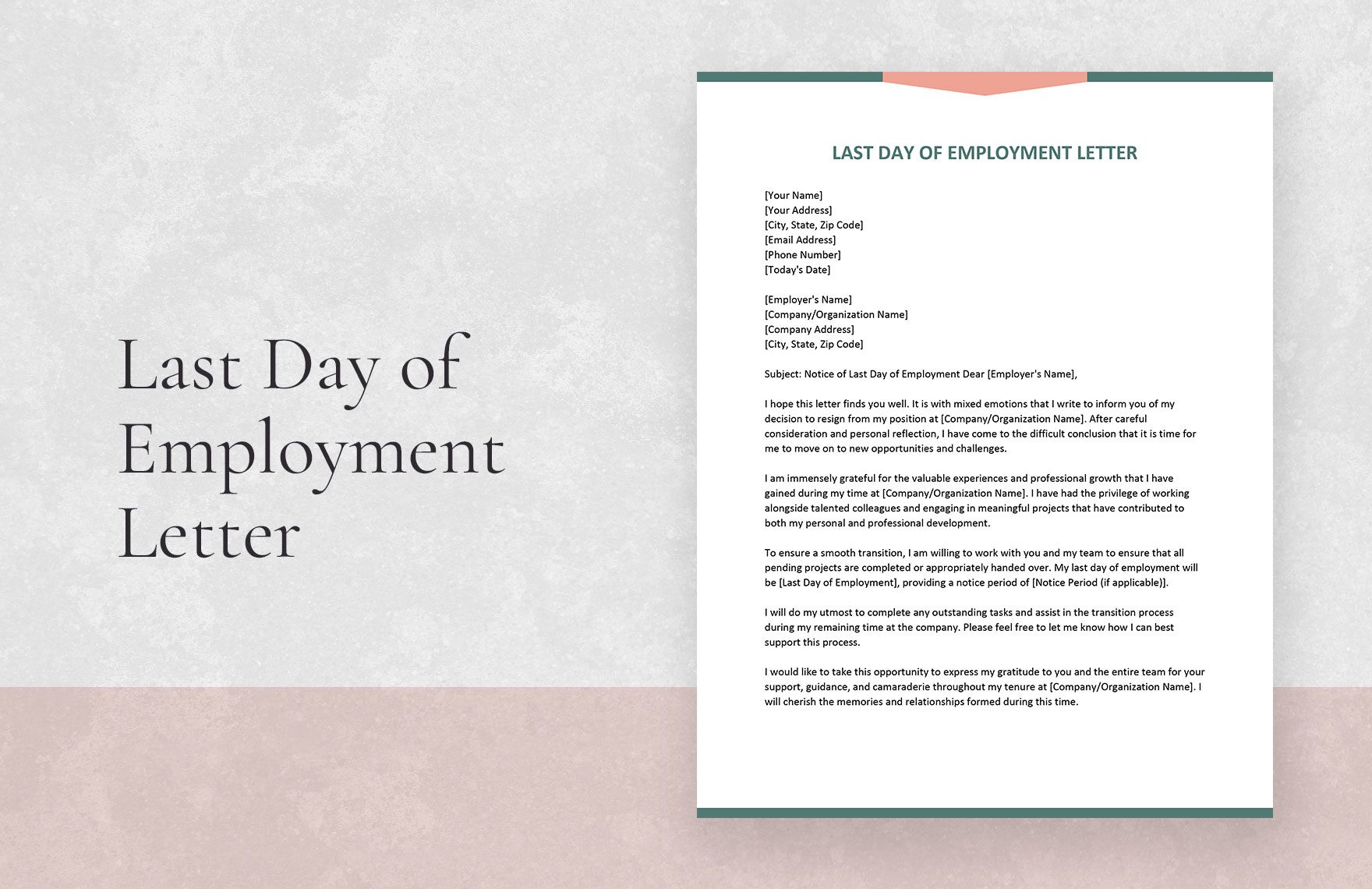 Last Day of Employment Letter in Word, Google Docs, Pages - Download | Template.net