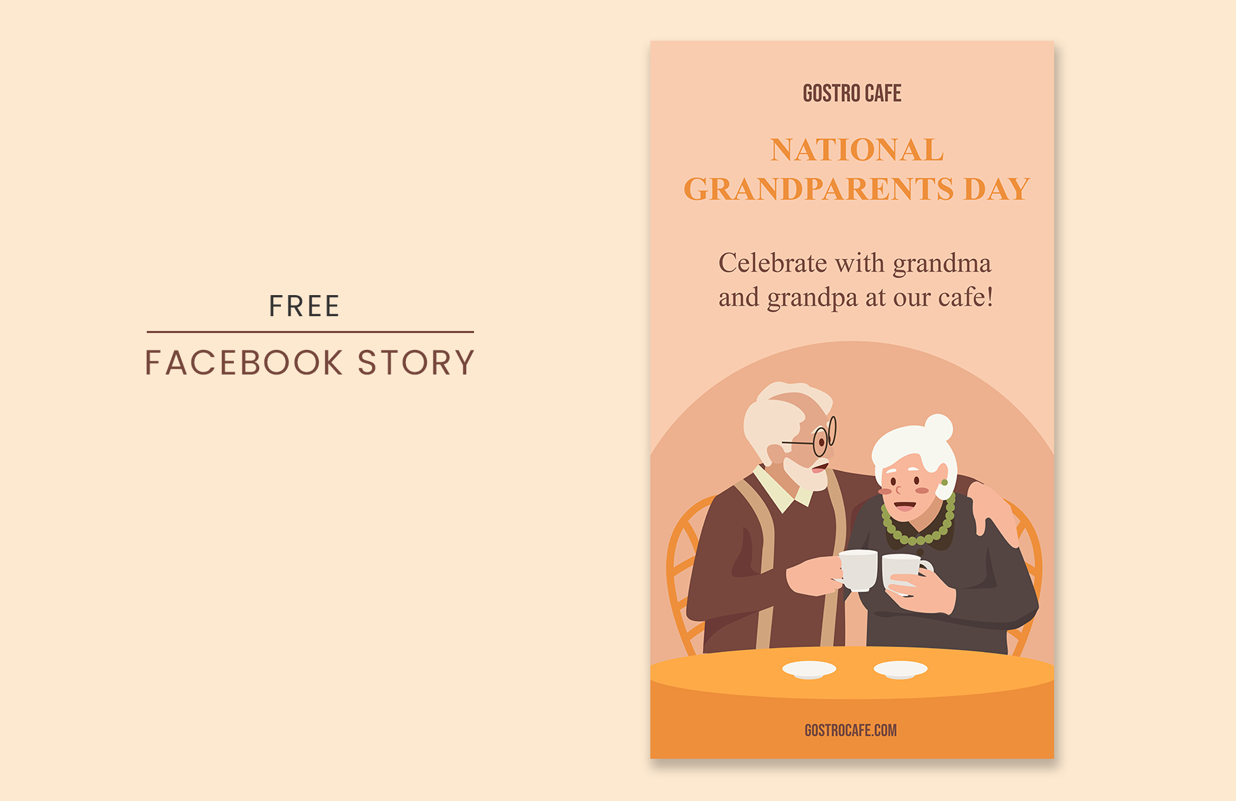 National Grandparents Day Facebook Story in PDF, Illustrator, SVG, JPEG