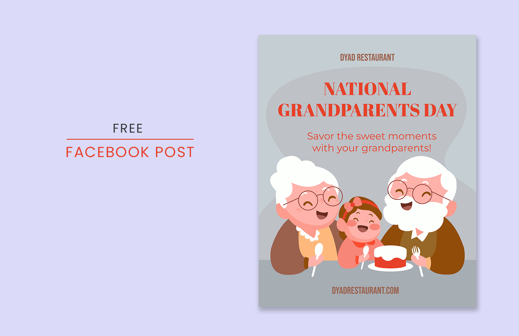 Free National Grandparents Day Facebook Vertical Post in PDF, Illustrator, SVG, JPEG