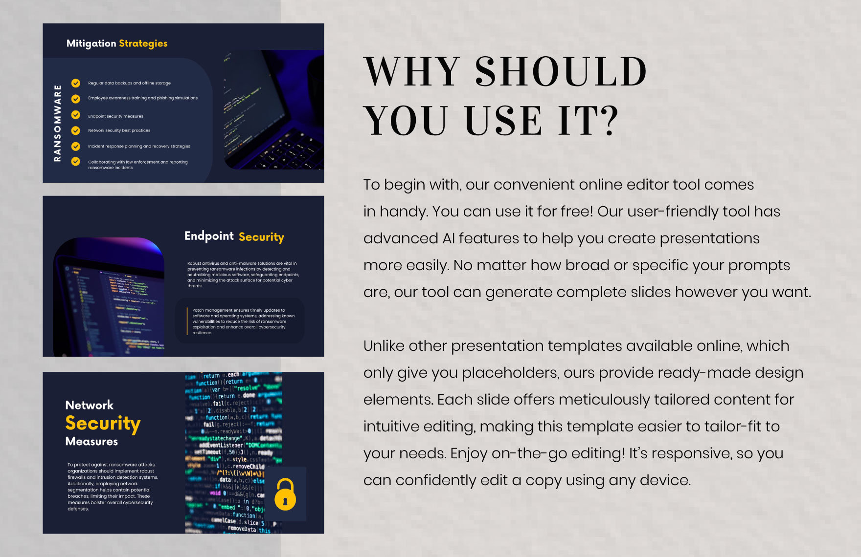 Free Cyber Security Presentation Template to Edit Online