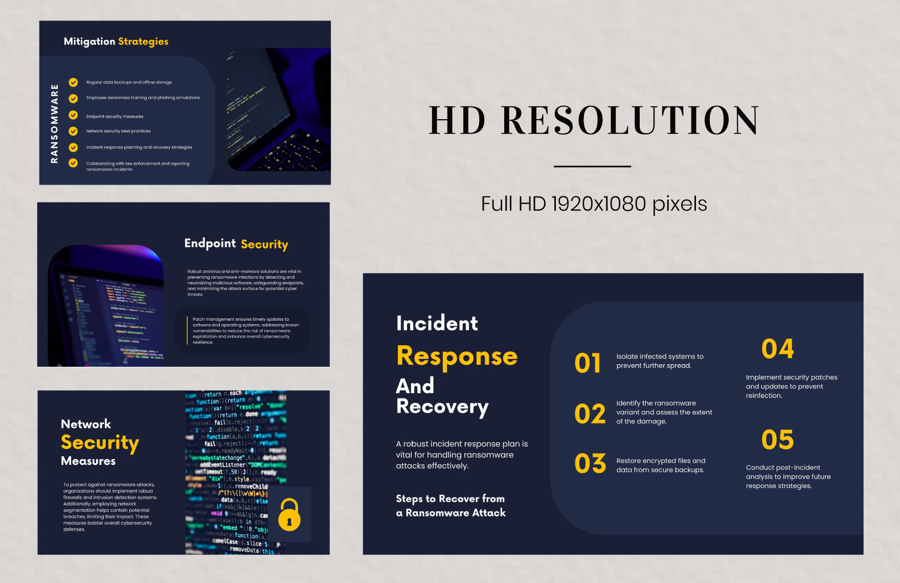 Free Cyber Security Presentation Template to Edit Online