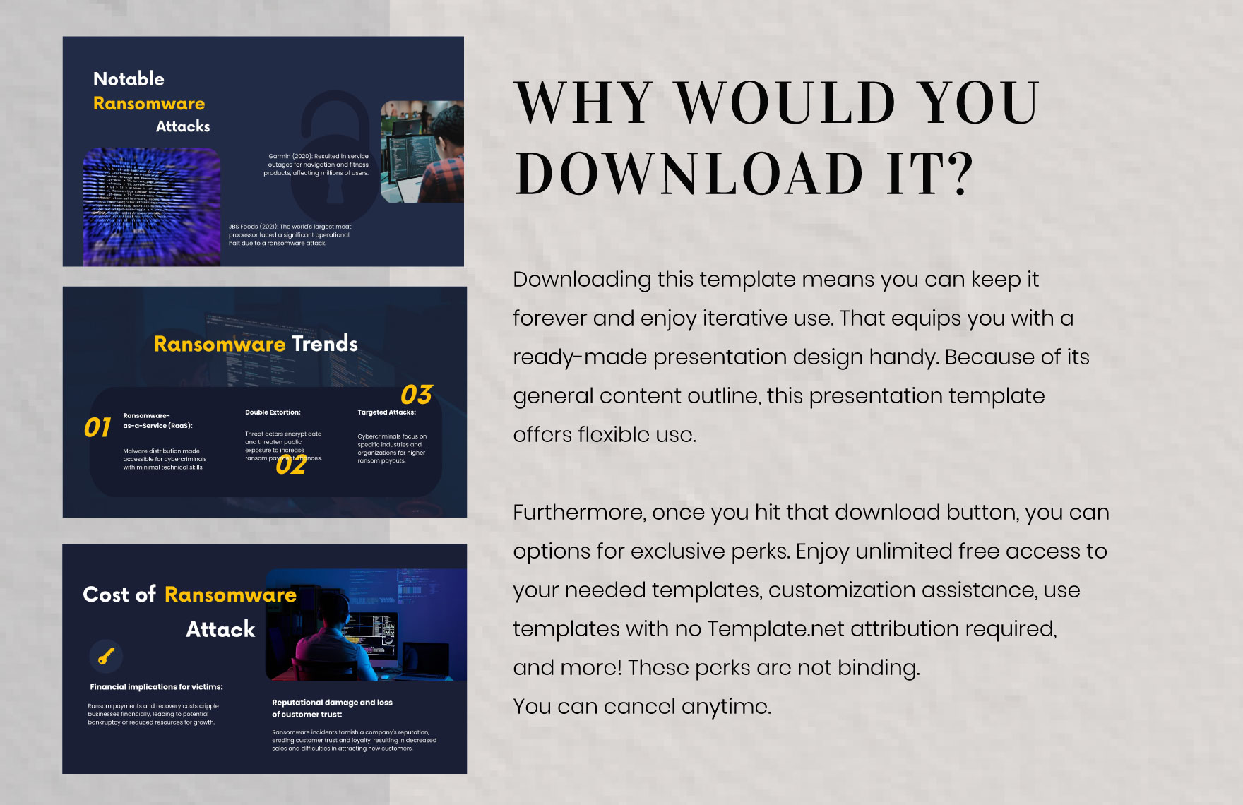 Free Cyber Security Presentation Template to Edit Online