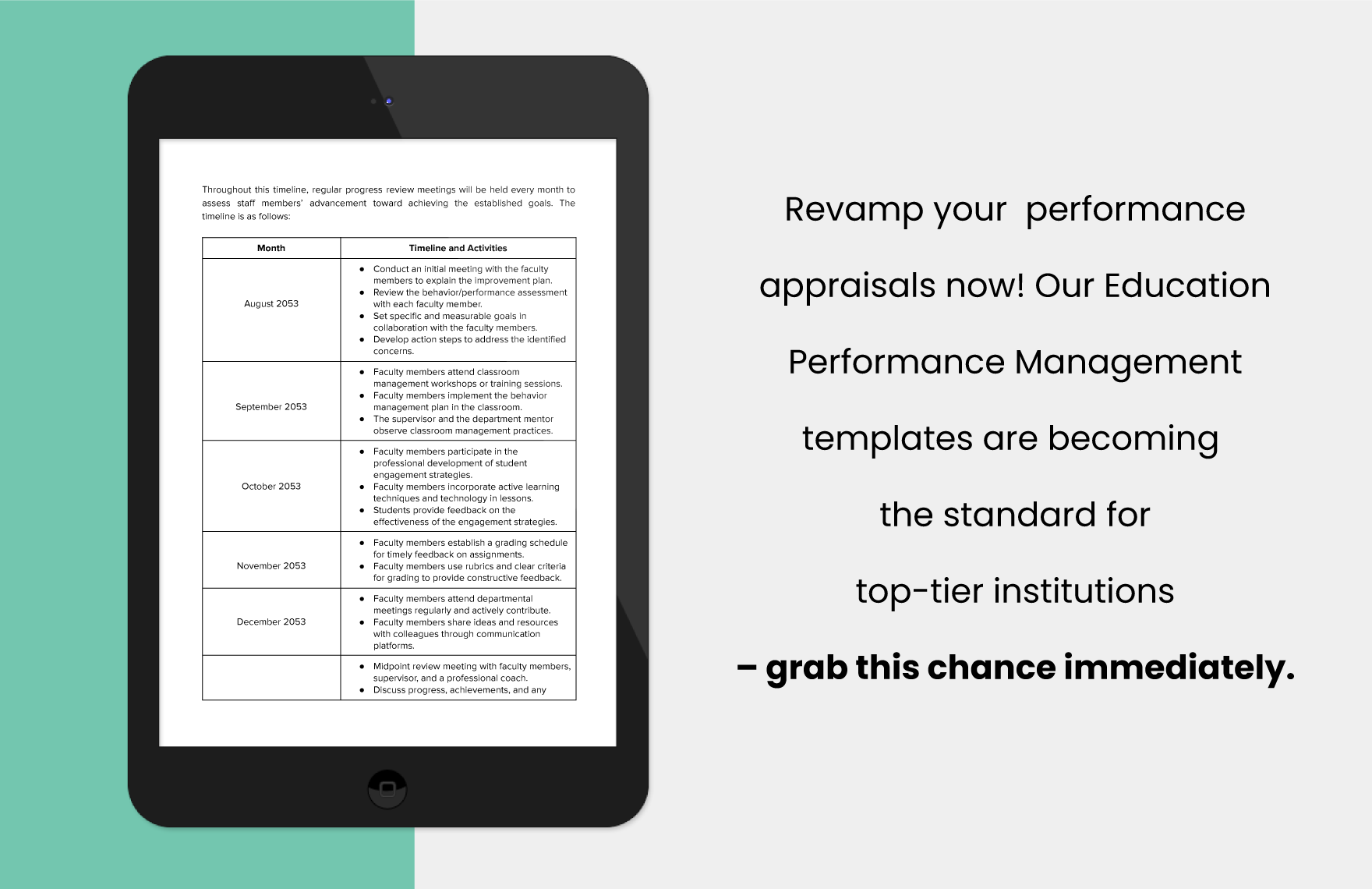 School Staff Behavior Improvement Plan Template