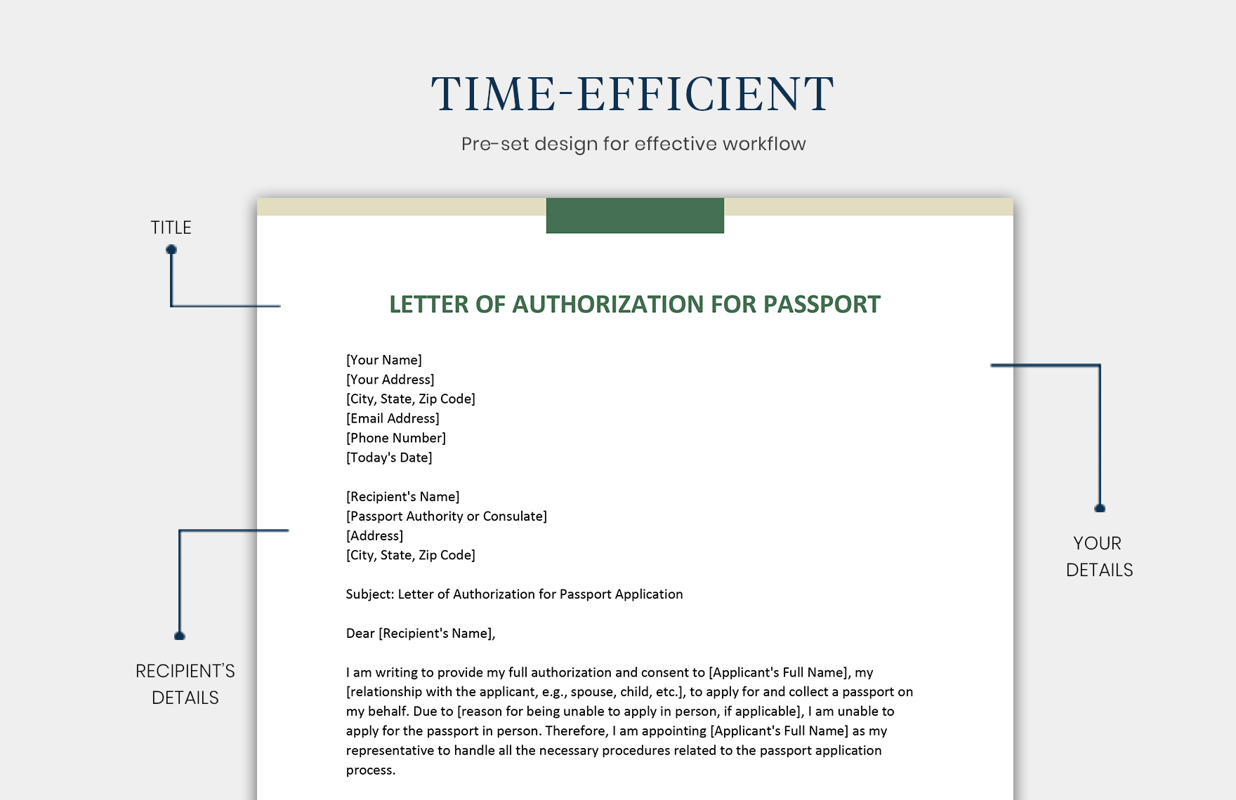 Letter of Authorization for Passport
