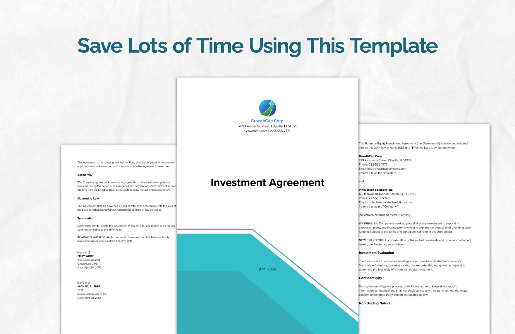 Potential Equity Investment Agreement Template