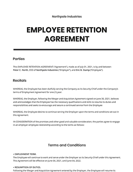 32+ Employee Agreement Templates - Free Downloads | Template.net