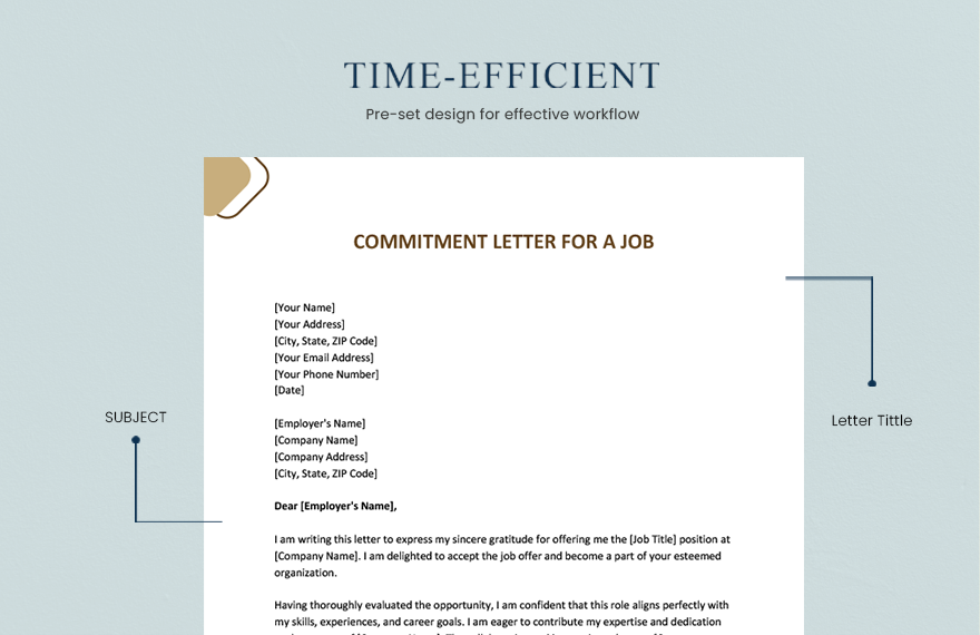 Commitment Letter For A Job