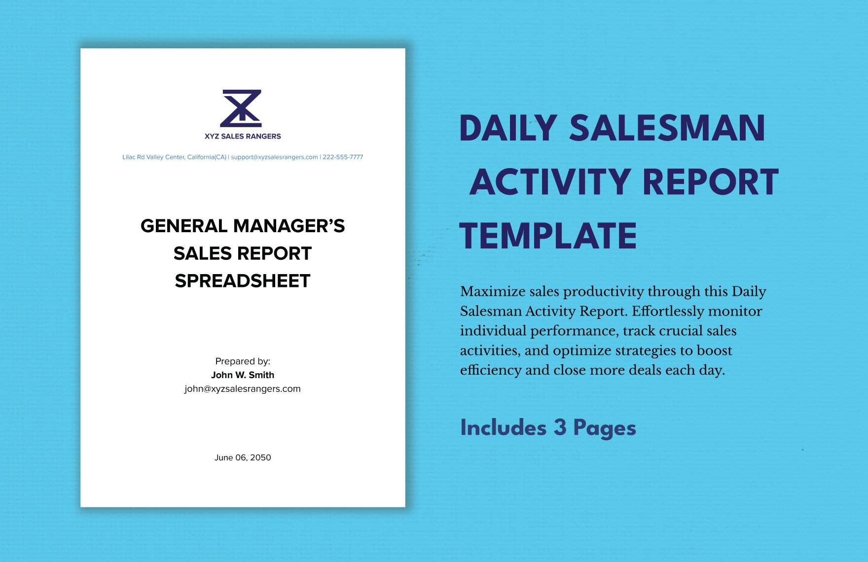 Daily Salesman Activity Report Template