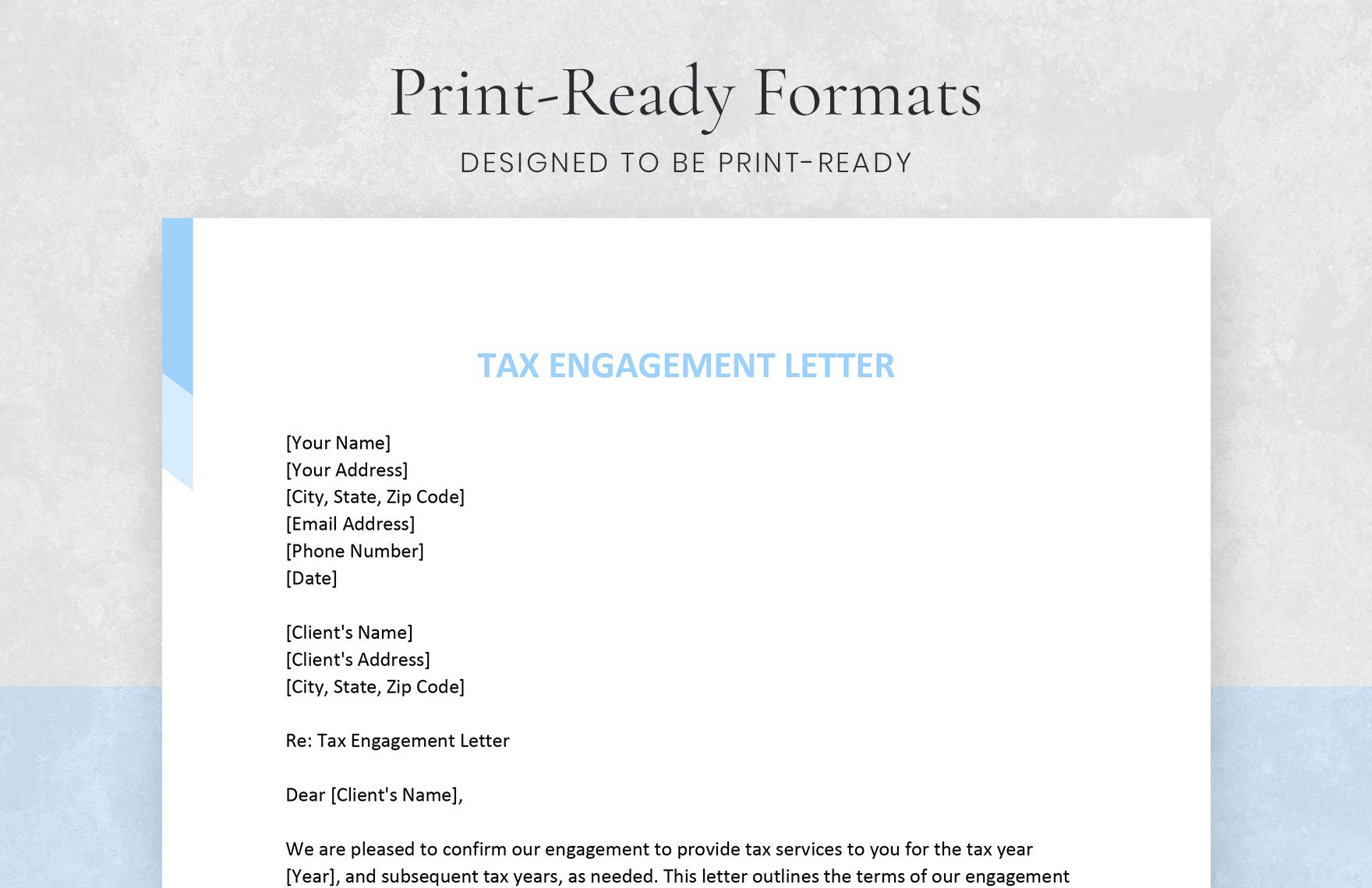 Tax Engagement Letter