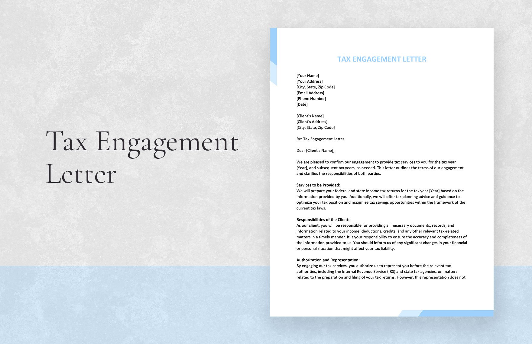 Tax Engagement Letter