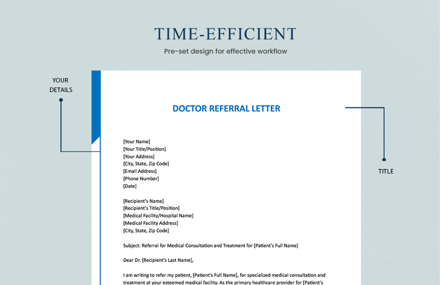 Doctor Referral Letter