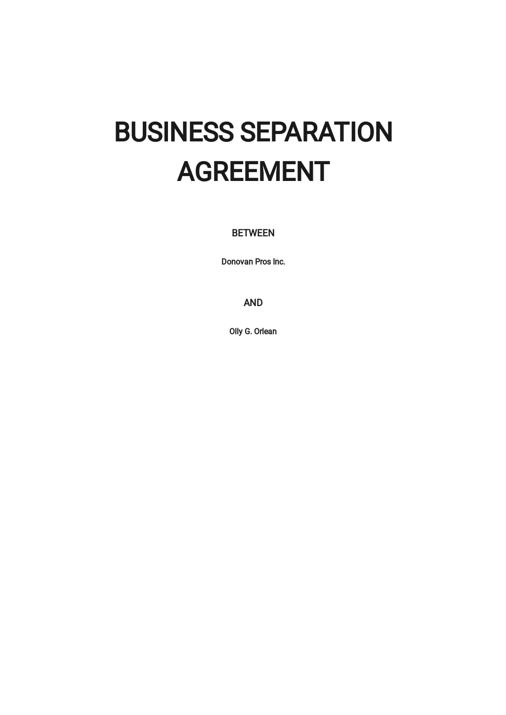 Business Separation Agreement Template .jpe