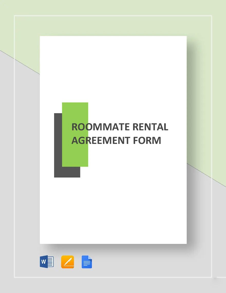 Roommate Rental Agreement Form Template