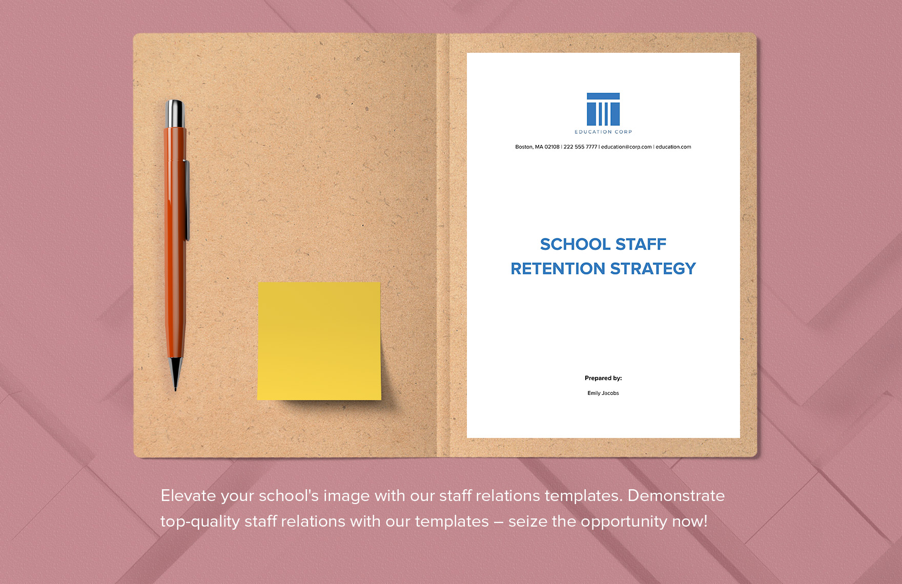School Staff Retention Strategy Template