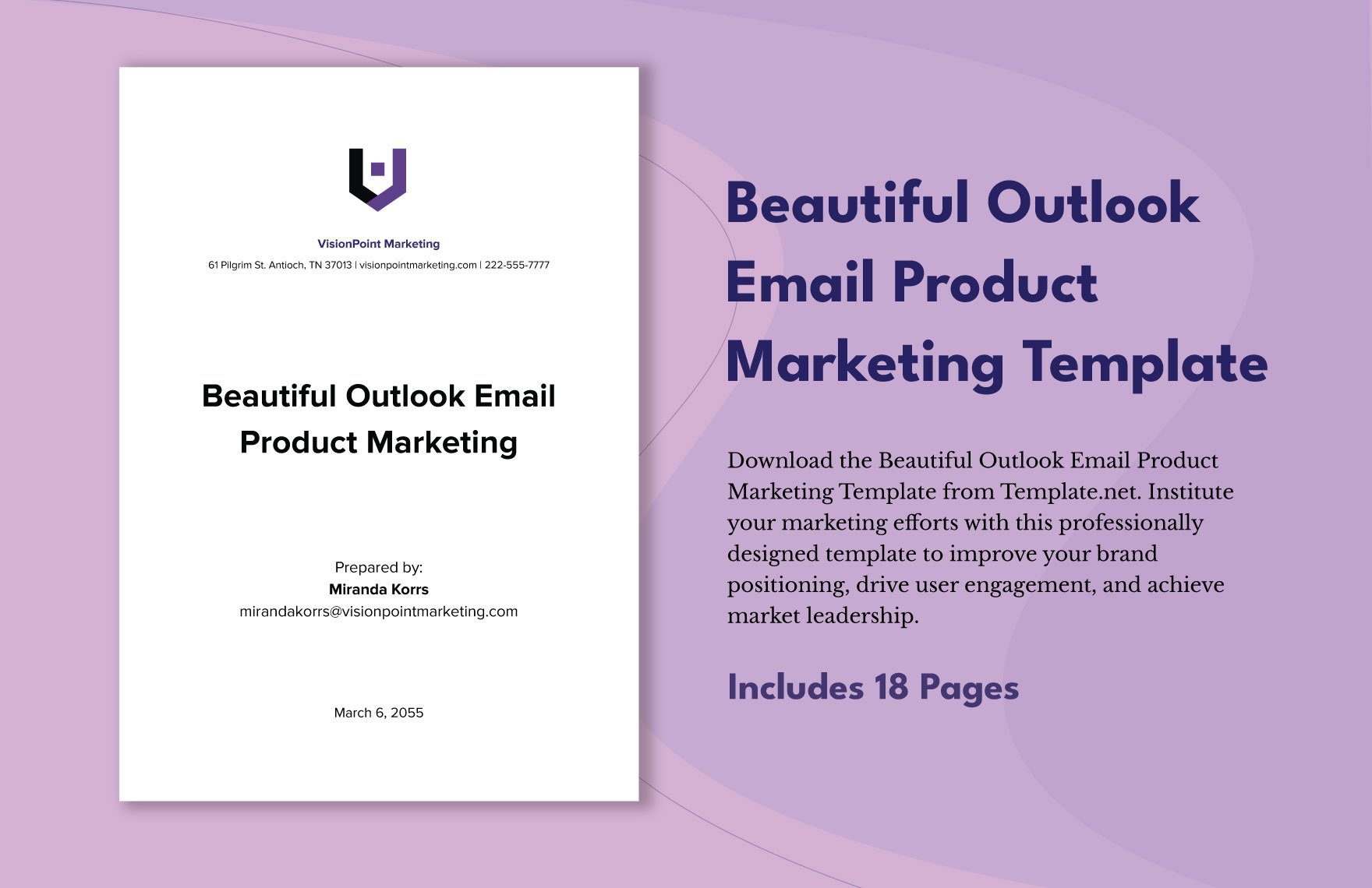 Beautiful Outlook Email Product Marketing Template